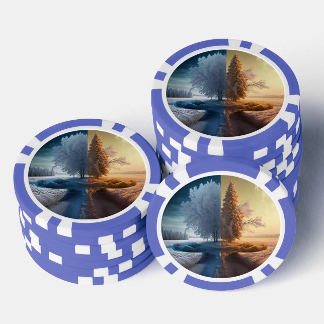 One day in winter pokerchips (Stapel)