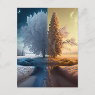 One day in winter postkarte