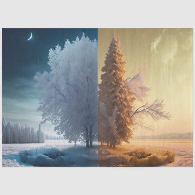 One day in winter seidenpapier (Vorderseite)