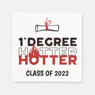 One Degree Hotter Funny Abschluss Serviette