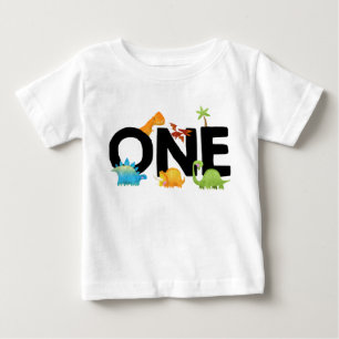 ONE Dinosaur Erster Geburtstag Junge T-Rex Baby T-shirt