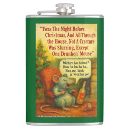 One Drunken' Mouse – Christmas Card Chaos Flachmann