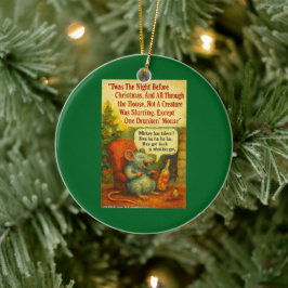 One Drunken' Mouse – Christmas Card Chaos Keramik Ornament