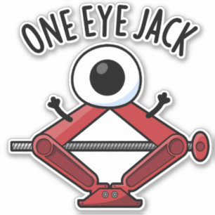 One Eye Jack Funny Car Jack Puff Aufkleber