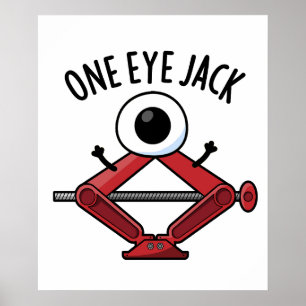 One Eye Jack Funny Car Jack Puff Poster