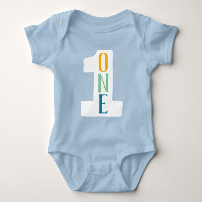 One First Birthday Baby Bodysuit Strampler (Vorderseite)
