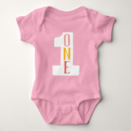 One First Birthday Baby Bodysuit Strampler