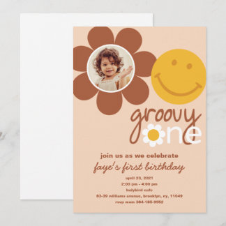 ONE Groovy Baby Invitation Einladung