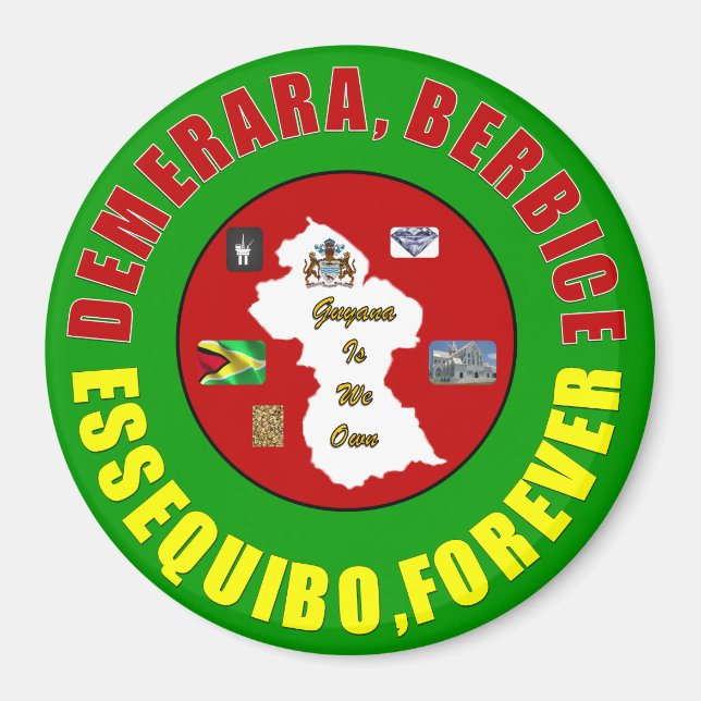 One Guyana Magnet (Vorne)