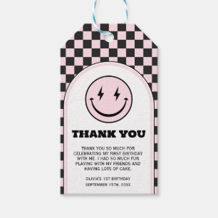 One Happy Babe Girl Birthday Gift Tag Geschenkanhänger