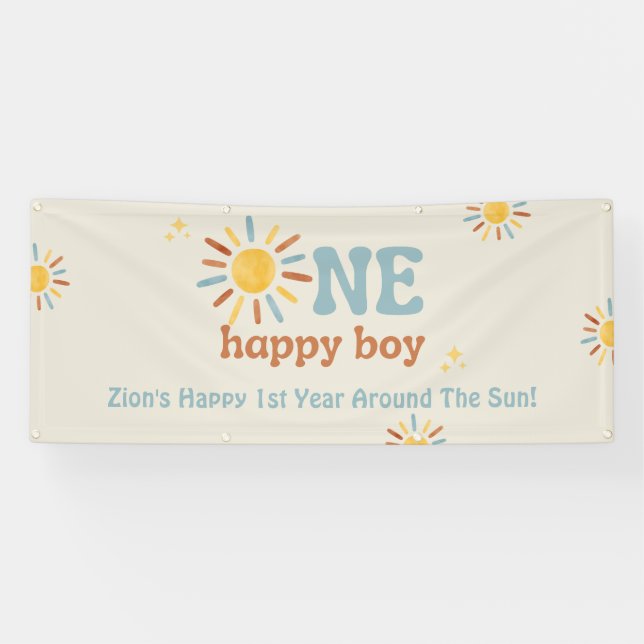 One Happy Boy Banner (Horizontal)