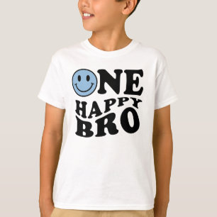 One Happy Bro   Blue Matching One Family Geburtsta T-Shirt