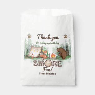 One Happy Camper Bear Forest Birthday Favor Bag Geschenktütchen