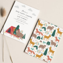 One Happy Camper Birthday Einladung