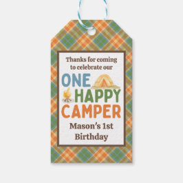 One Happy Camper Birthday Favor Tags Geschenkanhänger
