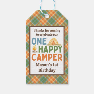 One Happy Camper Birthday Favor Tags Geschenkanhänger