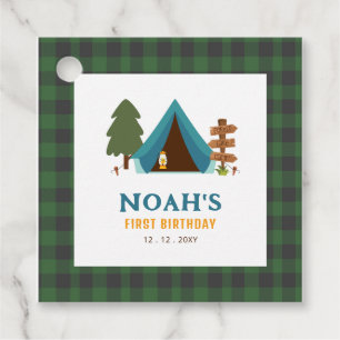 One Happy Camper Boys erster Geburtstag Geschenkanhänger