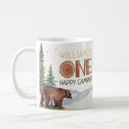 One Happy Camper Woodland Bären Geburtstag Kaffeetasse