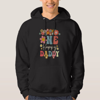 One Happy Daddy 1. Geburtstagsfamilie Matching Ret Hoodie