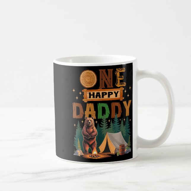 One Happy Daddy Camper 1st Birthday Camng Bear  Kaffeetasse (Rechts)