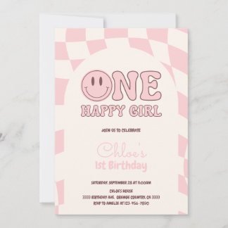 One Happy Girl Invitation Einladung