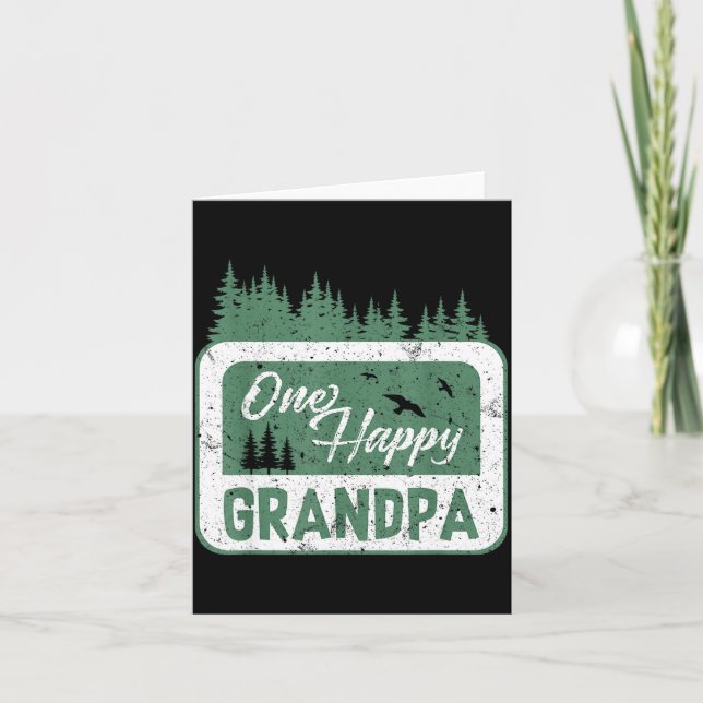 One Happy Grandpa Camper 1st Birthday Camng Bear  Karte (Vorderseite)