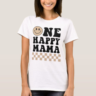 One Happy Mama in Tan T-Shirt