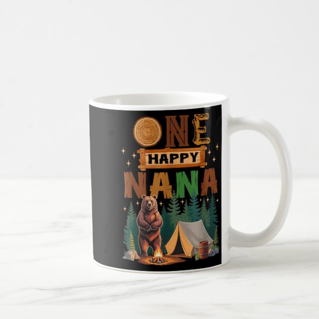 One Happy Nana Camper 1st Birthday Camng Bear  Kaffeetasse (Rechts)