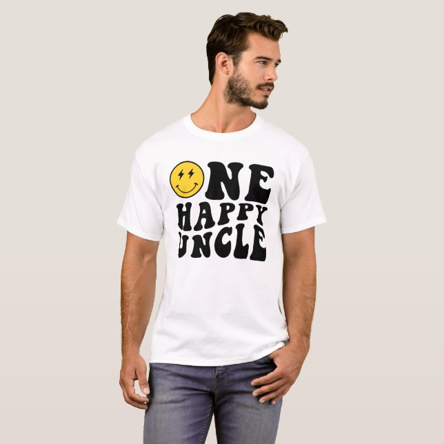One Happy Onkel Matching Birthday T-Shirt für Onke (Vorne ganz)