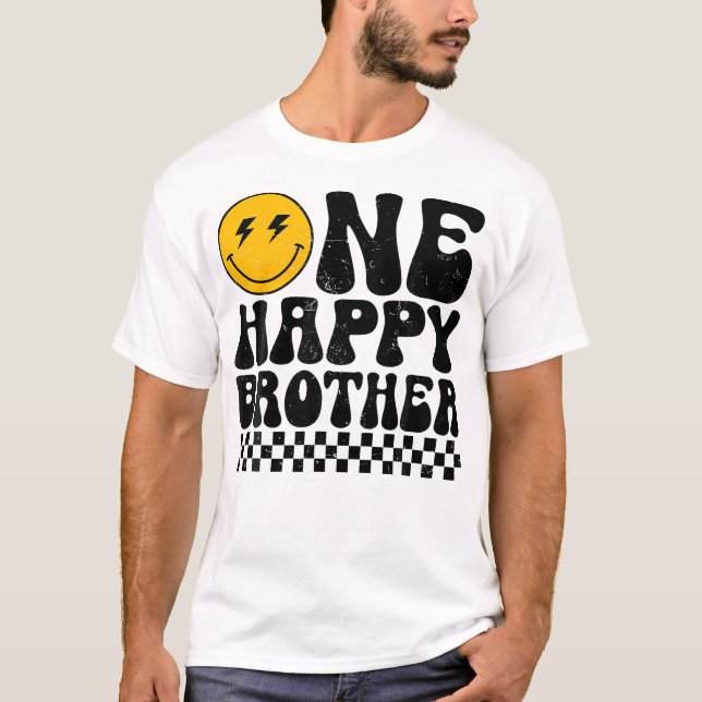 One Happy Typ Brother 1St Birthday Family Matchin T-Shirt (Vorderseite)