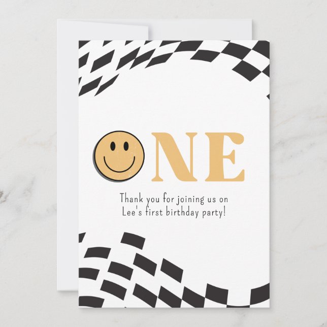 One Happy Typ Danke Karte (Vorderseite)