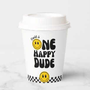 One Happy Typ Happy Face Boy 1. Geburtstag Pappbecher