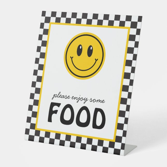 One Happy Typ Smile Face Food Station Sockelschild (Vorderseite)