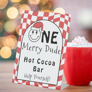 One Happy Typ Weihnachten Geburtstag Hot Cocoa Bar Sockelschild