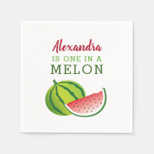 One in a Melon 1. Geburtstagsfeier Serviette