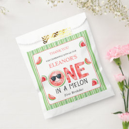 One in a melon 1st birthday watermelon Thank You Geschenktütchen
