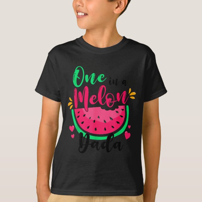 One In A Melon Dada Summer Birthday Party Matching T-Shirt (Vorderseite)