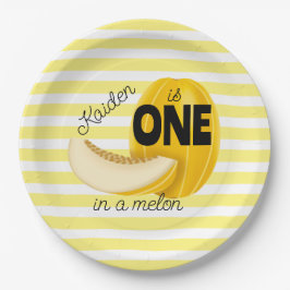 One in a Melon First 1st Birthday Party Pappteller
