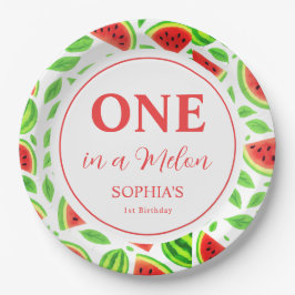 One In A Melon First Birthday  Pappteller