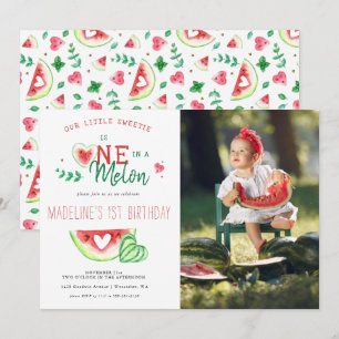 One In A Melon Invitation pour le premier annive