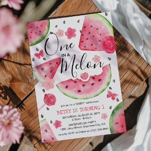 'One in a Melon' Süße Wassermelonen-Mädchen zum 1. Einladung