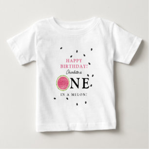 One in a Melon Wassermelonen Sommer Geburtstag Kin Baby T-shirt