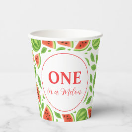 One In A Melon Watermelon Birthday Party Pappbecher