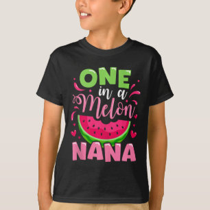 One in Melon Nana Summer Birthday Party Family m T-Shirt