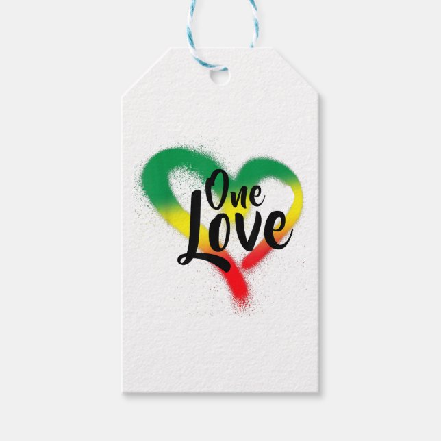 One Liebe One Heart Reggae Vibes Geschenkanhänger (Vorderseite)
