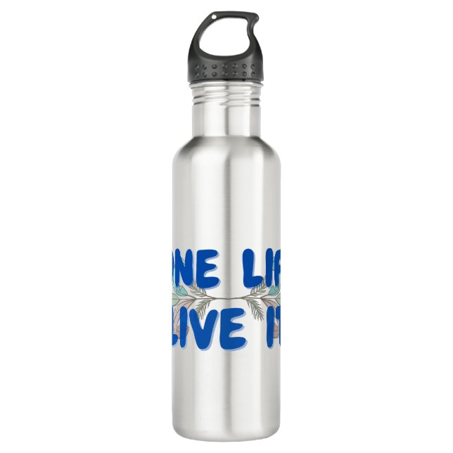 One Life Live It - Edelstahlflasche (Vorderseite)