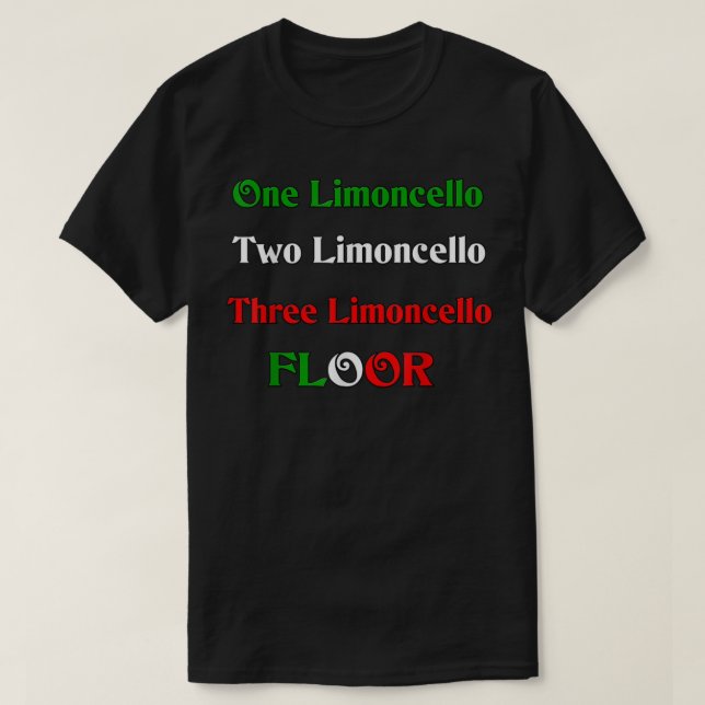 One Limoncello (italienischer Likör)  T-Shirt (Design vorne)