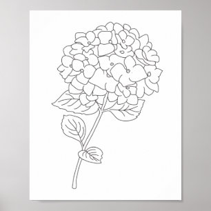 one line drawing poster