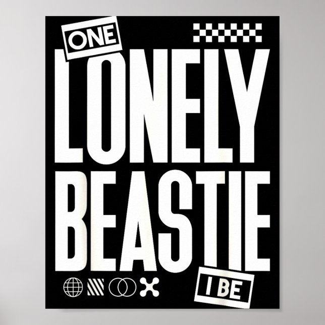 One Lonely Ie I Be Funny Quote Sarcastic Retro Hum Poster (Vorne)