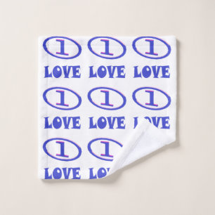 One Love art motif bleu touche pourpre